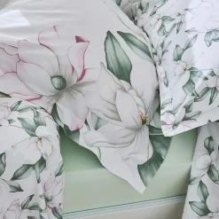 Housse de couette percale de coton (200 x 200 cm) Magnolia Vert sauge