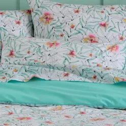 Housse de couette percale de coton (280 x 240 cm) Roxane Multicolore