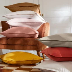 Housse de couette percale de coton (280 x 240 cm) Cali Taupe