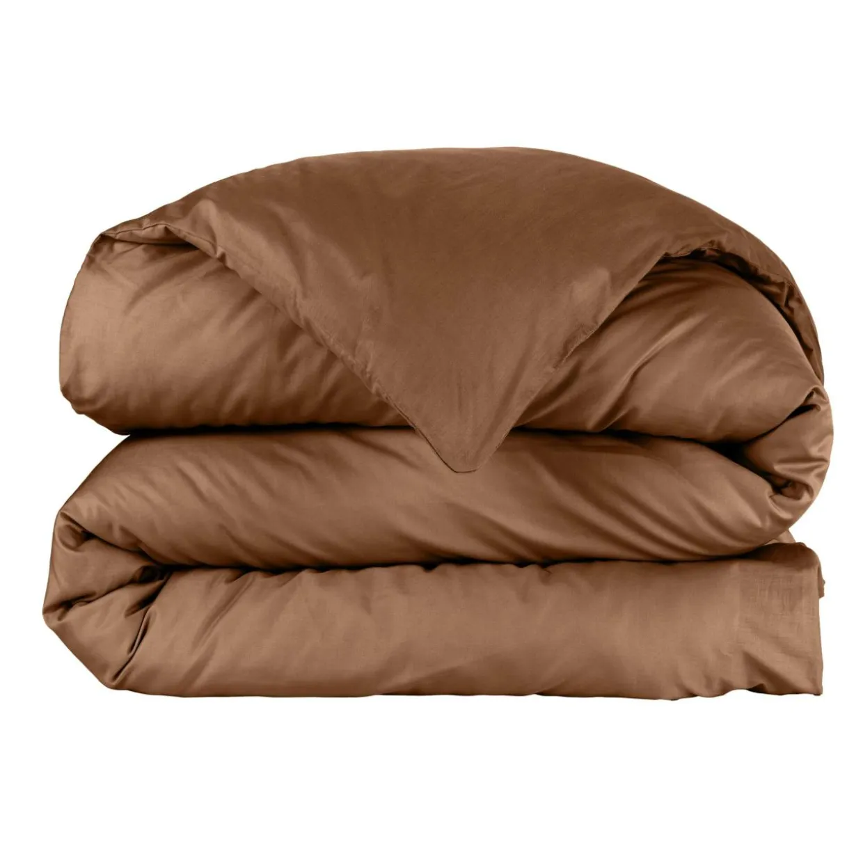 Housse de couette percale de coton (240 x 220 cm) Cali Marron chocolat