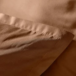 Housse de couette percale de coton (260 x 240 cm) Cali Marron chocolat