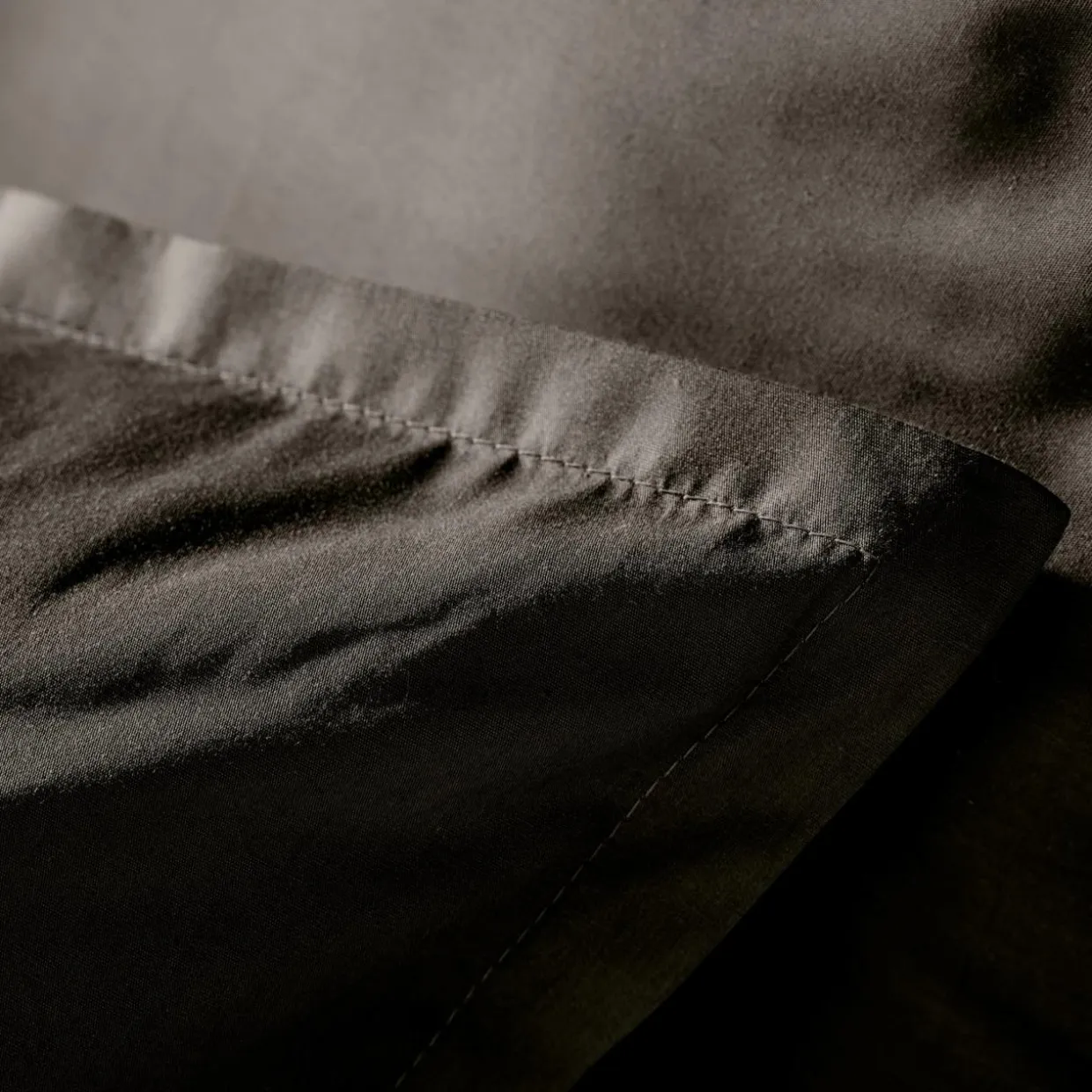 Housse de couette percale de coton (240 x 220 cm) Cali Noire