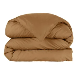 Housse de couette percale de coton (280 x 240 cm) Cali Camel