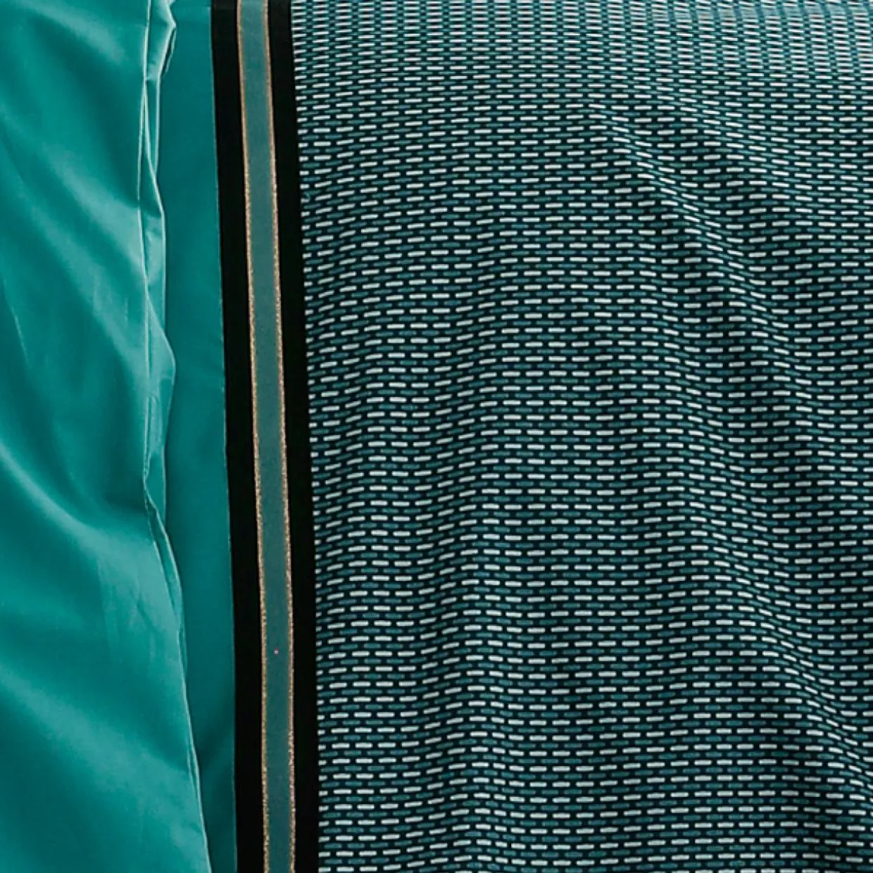 Housse de couette percale de coton (240 x 220 cm) Gustav Vert émeraude