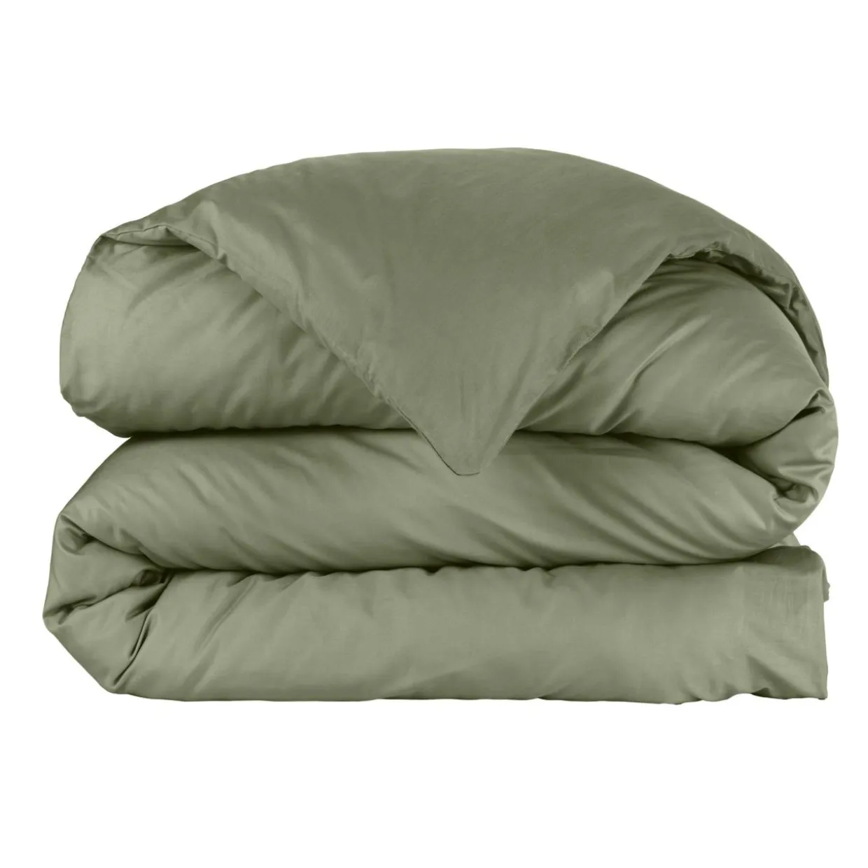 Housse de couette percale de coton (240 x 220 cm) Cali Vert romarin