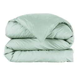 Housse de couette percale de coton (260 x 240 cm) Cali Vert eucalyptus