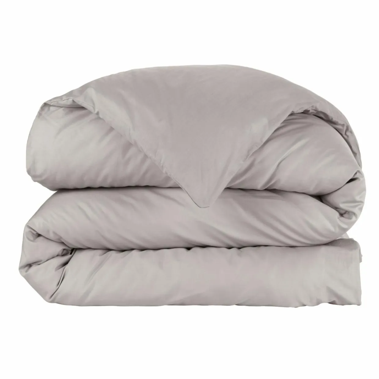 Housse de couette percale de coton (280 x 240 cm) Cali Gris clair