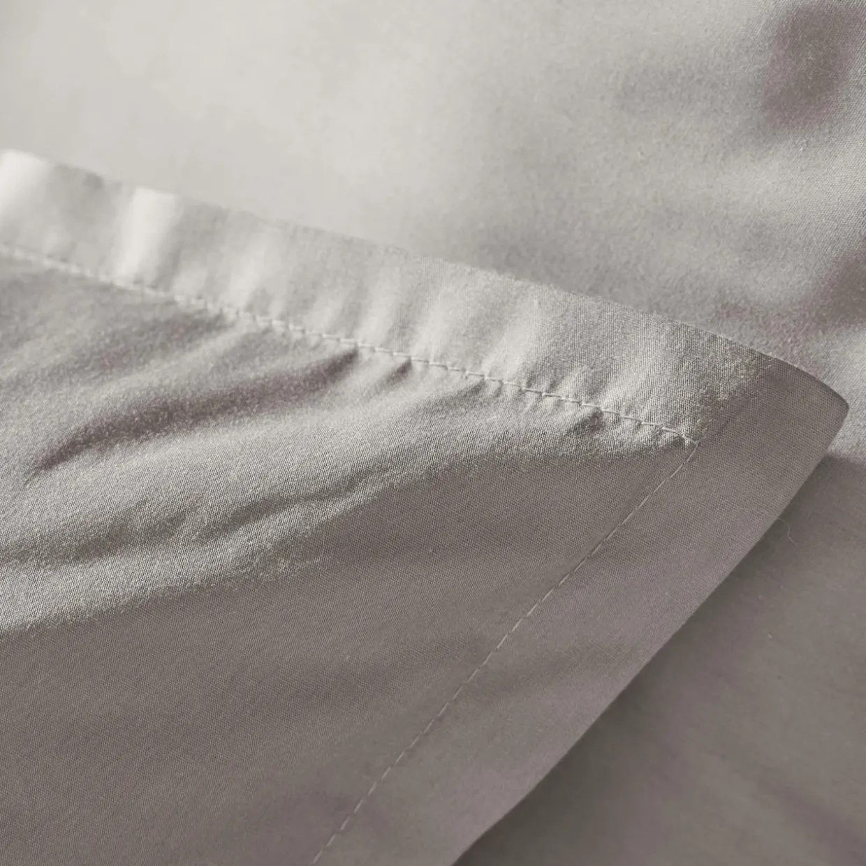 Housse de couette percale de coton (260 x 240 cm) Cali Gris clair