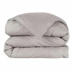 Housse de couette percale de coton (260 x 240 cm) Cali Gris clair