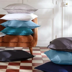 Housse de couette percale de coton (240 x 220 cm) Cali Bleu ciel
