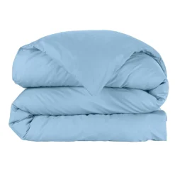 Housse de couette percale de coton (240 x 220 cm) Cali Bleu ciel
