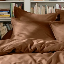 Housse de couette percale de coton (140 x 200 cm) Cali Marron chocolat