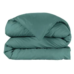 Housse de couette percale de coton (260 x 240 cm) Cali Bleu canard