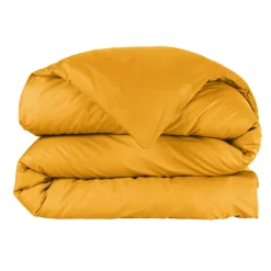 Housse de couette percale de coton (200 x 200 cm) Cali Jaune moutarde
