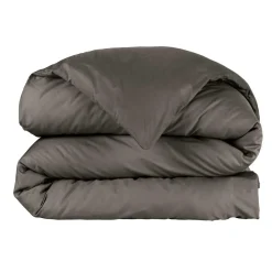 Housse de couette percale de coton (140 x 200 cm) Cali Gris anthracite