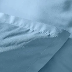 Housse de couette percale de coton (280 x 240 cm) Cali Bleu ciel