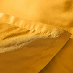 Housse de couette percale de coton (140 x 200 cm) Cali Jaune moutarde