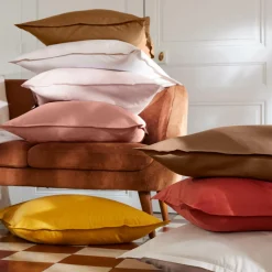 Housse de couette percale de coton (140 x 200 cm) Cali Jaune moutarde