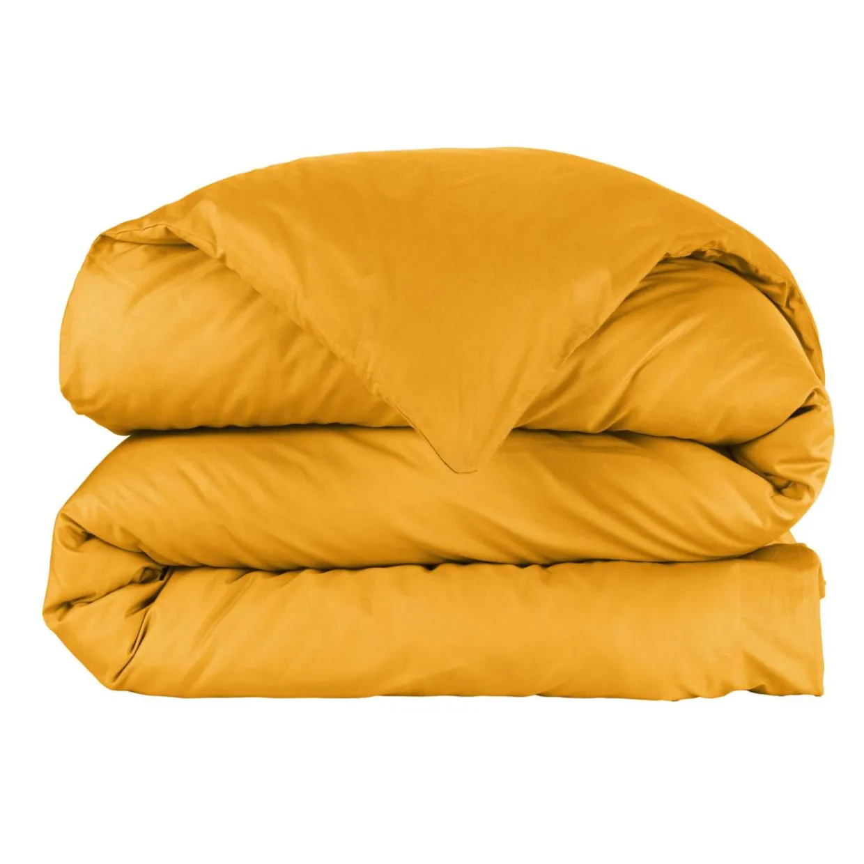 Housse de couette percale de coton (140 x 200 cm) Cali Jaune moutarde