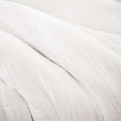 Housse de couette quadruple gaze de coton (240 x 220 cm) Victoria x Gaïa Blanc chantilly