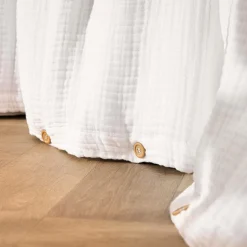 Housse de couette quadruple gaze de coton (200 x 200 cm) Victoria x Gaïa Blanc chantilly