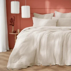 Housse de couette quadruple gaze de coton (200 x 200 cm) Victoria x Gaïa Beige pampa