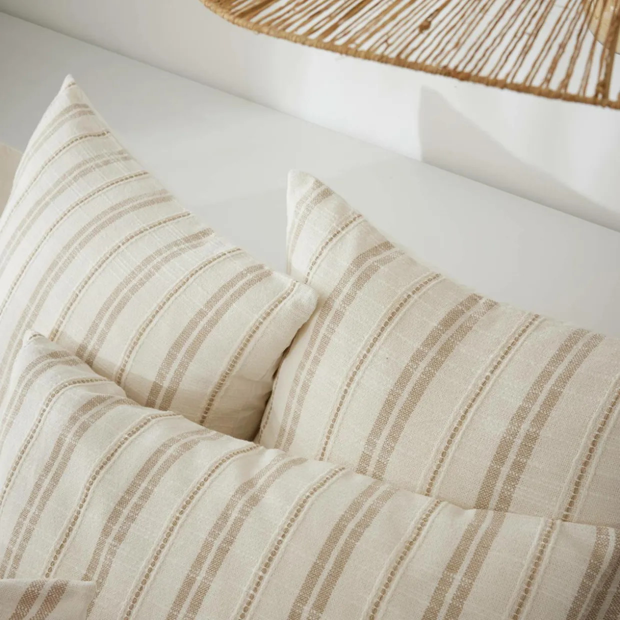 Housse de couette réversible coton texturé et percale (140 x 200 cm) Alice Ficelle