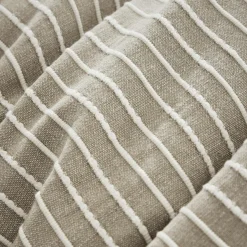 Housse de couette réversible coton texturé et percale (260 x 240 cm) Alice Ecru