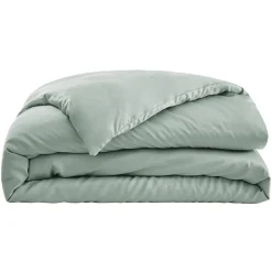 Housse de couette satin de bambou (260 x 240 cm) Sienna Vert eucalyptus