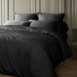 Housse de couette satin de bambou (280 x 240 cm) Sienna Noir