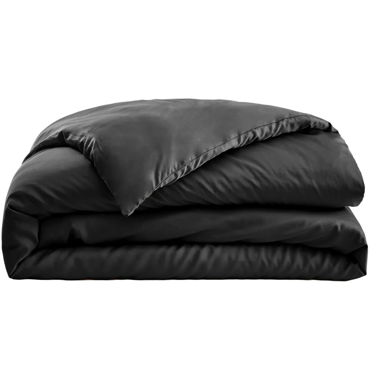 Housse de couette satin de bambou (260 x 240 cm) Sienna Noir