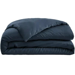 Housse de couette satin de bambou (260 x 240 cm) Sienna Bleu nuit