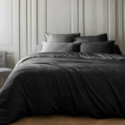 Housse de couette satin de bambou (240 x 220 cm) Sienna Noir