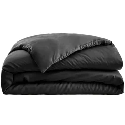 Housse de couette satin de bambou (200 x 200 cm) Sienna Noir