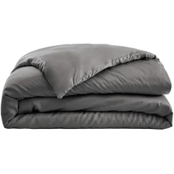 Housse de couette satin de bambou (260 x 240 cm) Sienna Gris granit