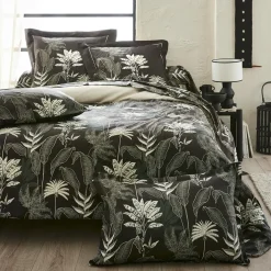 Housse de couette satin de coton (260 x 240 cm) Cayenne Noire