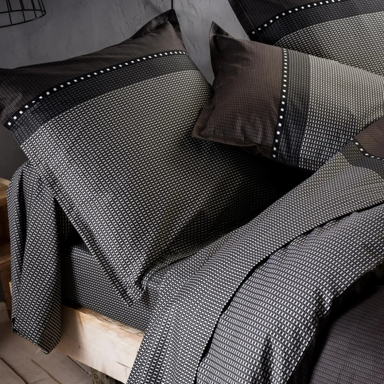 Housse de couette satin de coton (280 x 240 cm) Enzo Noire