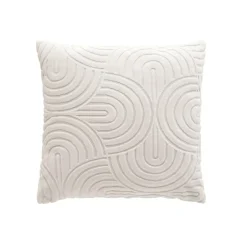Housse de coussin carrée bouclette (40 x 40 cm) Solly Blanche