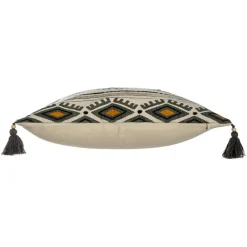 Housse de coussin carrée coton (40 x 40 cm) Azteq Pampil Ecru