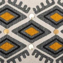 Housse de coussin carrée coton (40 x 40 cm) Azteq Pampil Ecru