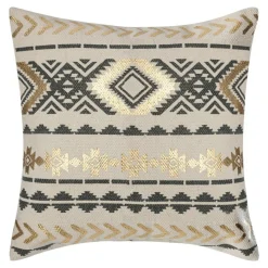 Housse de coussin carrée coton (40 x 40 cm) Etnik Gris