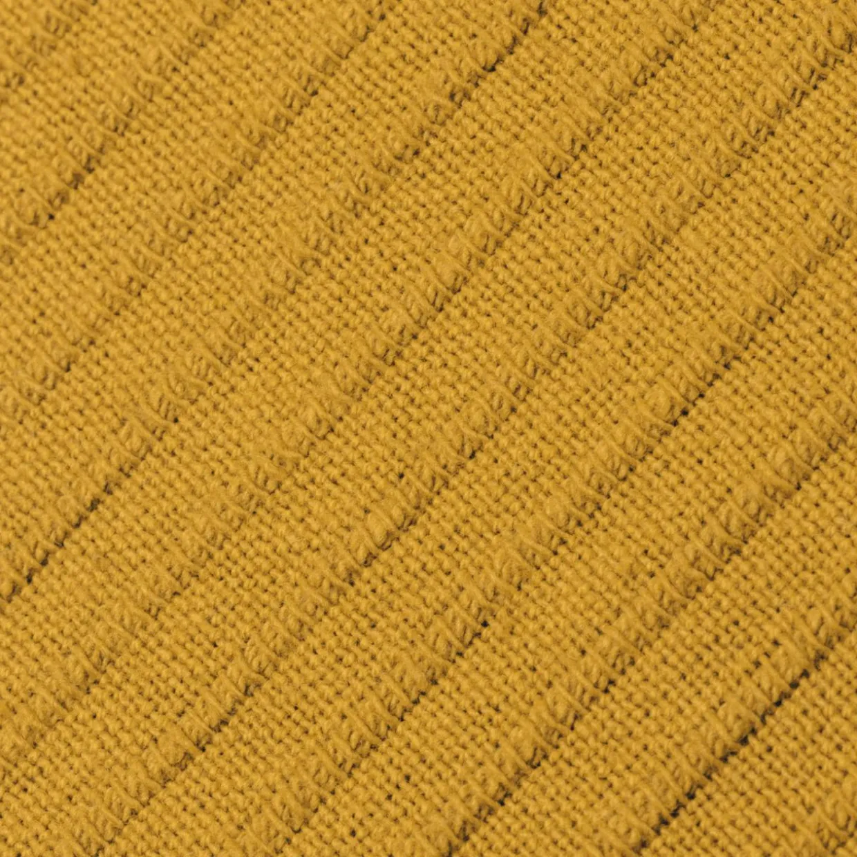 Housse de coussin carrée coton tissé (40 x 40 cm) Léa Jaune safran