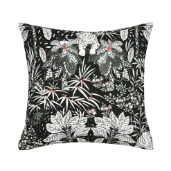 Housse de coussin carrée coton (40 x 40 cm) Bengali Noire