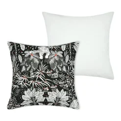 Housse de coussin carrée coton (40 x 40 cm) Bengali Noire