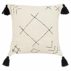 Housse de coussin carrée coton (40 x 40 cm) Stitch Beige