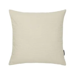Housse de coussin carrée coton tissé (40 x 40 cm) Léa Beige pampa