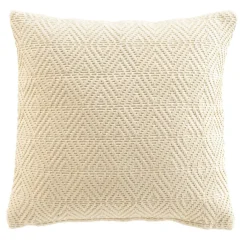 Housse de coussin carrée en coton (40 x 40 cm) Sylvia Ecru
