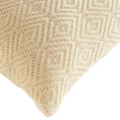 Housse de coussin carrée en coton (40 x 40 cm) Sylvia Ecru