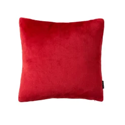 Housse de coussin carrée flanelle (45 x 45 cm) Didou Rouge