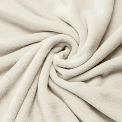 Housse de coussin carrée flanelle (60 x 60 cm) Didou Beige grège